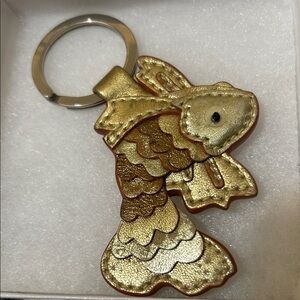 Coach Gold Koi Fish Key Charm for Women Bags - Metallic Gold Rare